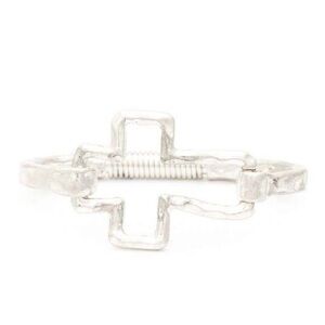 Silver Cross Wire Bracelet